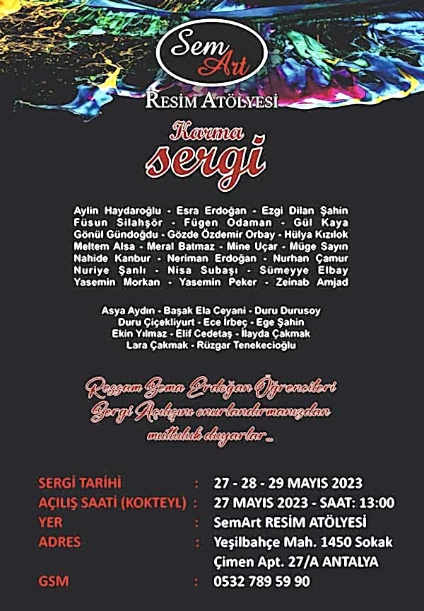 Atölye Sergileri – 27-29 Mayıs 2023-Kapak