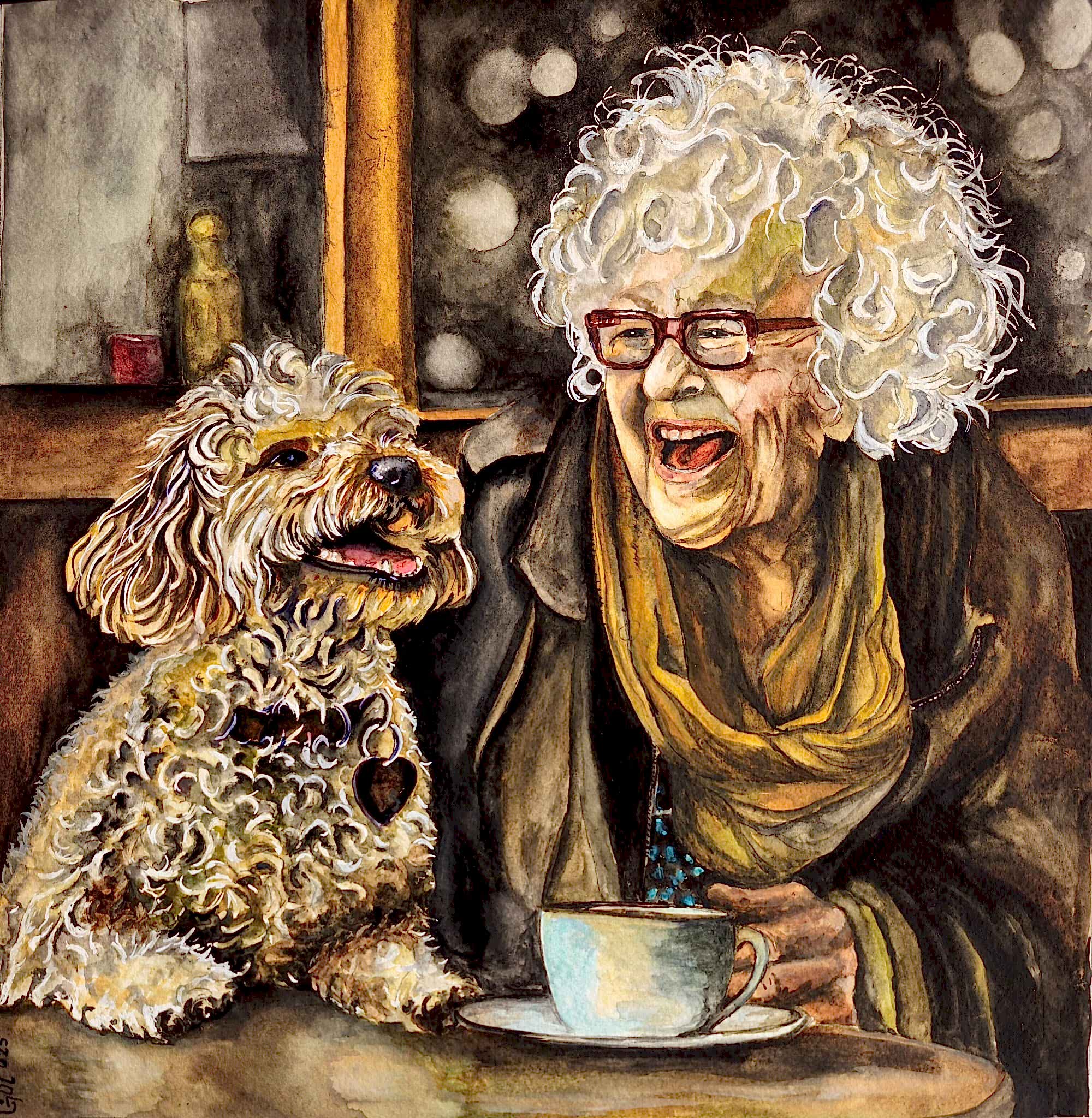 KURU KALEM SULU BOYA MADAM VE KÖPEĞİ