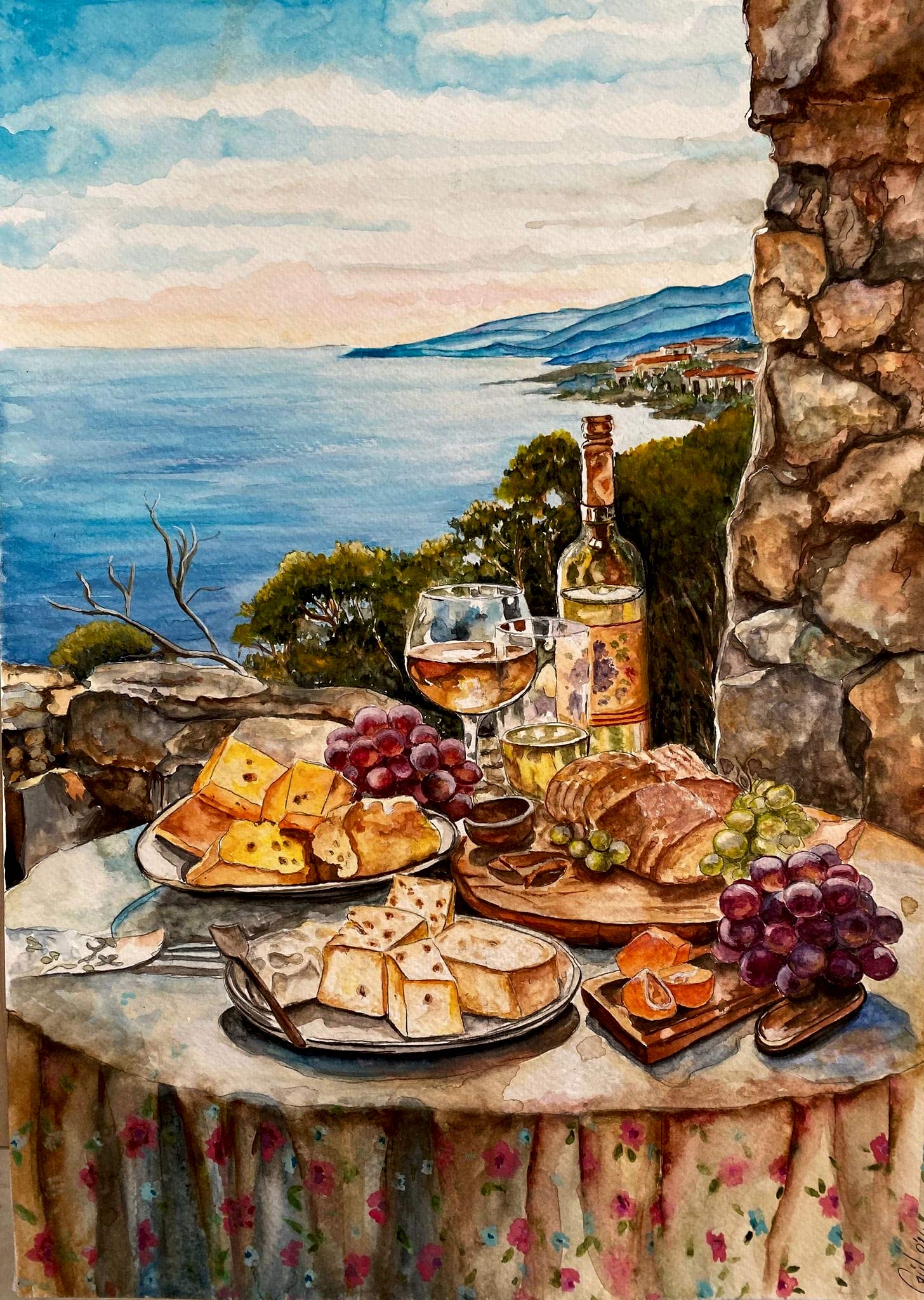 KURU KALEM SULU BOYA MANZARAYA KARŞI